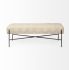 Avery Bench (Off White Upholstered Seat With Metal Base)