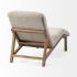 Pierre Chaise Lounge (Beige Fabric & Brown Wood)