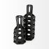 Brunel Vase (Small - Black Drum-Shaped Ceramic)