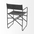 Direttore Dining Chair (Black Iron Frame Black Leather)