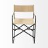 Direttore Dining Chair (Tan Leather with Black Iron Frame)
