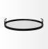 Ansel Tray (Black Metal Mirrored Bottom Oval Serving)