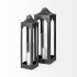 Ina Lantern (Tall - Charcoal Metal Candle Holder)