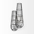 Bella Lantern (Small - Black Metal Cylindrical Cage Candle Holder)