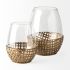 Reena Table Candle Holder (Large - Gold Woven Metal Base)
