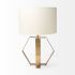 Edwards Table Lamp (Gold Metal Base with Cream Fabric Shade)