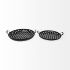 Lito Tray (Set of 2 - Black Woven Metal Round Serving)