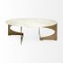 Reinhold Coffee Table (Oval - White Marble & Gold Metal)