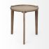 Cleaver Accent Table (I - Round Top Brown Solid Wood)