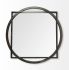 Norbert Wall Mirror (Round-Square Black Wood & Metal Frame Mirror)