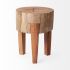 Asco Ottoman (Tall - Rustic Solid Reclaimed Wood Stool)