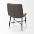 Barrow Dining Chair (Set of 2 - Brown Faux-Leather Seat Black Metal Frame)