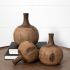 Afra Solid Wood Vase Shaped Decorative Object (Medium)