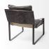 Hornet Accent Chair (Black Leather & Black Metal)
