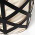 Liya Baskets (Black Metal Basket with Cream Fabric Liner)