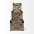 Port Boxes (Set of 3 - Moody Brown Wooden Decorative)