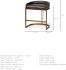 Hollyfield Counter Stool (Black Leather & Gold Metal)