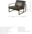 Armelle Accent Chair (Black Leather & Gold Metal)