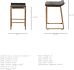 Givens Counter Stool (Brown Wood Seat Gold Metal Frame Stool)