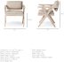 Topanga Dining Chair (Cream Fabric Wrap & Blonde Wooden Frame)