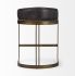 Hollyfield Counter Stool (Black Leather & Gold Metal)