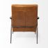 Grosjean Accent Chair (Brown Leather & Brown Metal)