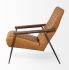 Grosjean Accent Chair (Brown Leather & Brown Metal)