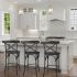 Etienne Bar Stool (Black Wood & Black Metal)
