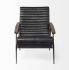 Grosjean Accent Chair (Black Leather Wrap Metal Frame)