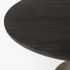 McLeod Dining Table (II - Round Brown Solid Wood Top Gold Metal Base)