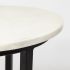 Bombola Accent Table (15W - White Marble & Black Metal)