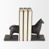 SphynxCast Aluminum Horse Shaped Bookends (Set of 2 - Black)
