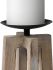 Astra Table Candle Holder (II - Large - Light Brown Wood Pedestal Base)