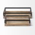 Ross Tray (Set of 2 - Natural Wood with Black Metal Nesting)