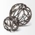 Sphaira Cast Aluminum Decorative Tree Branch Orb (Large - Silver)