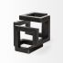 Octothorp (Petit - Sculpture en Métal Noir en Forme De Cube)