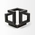 Octothorp (Small - Black Metal Cube-Like Sculpture)