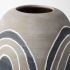 Cove Vase (10H - Brown-White Ceramic)
