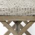 Solis Bench (Brown Base Beige Woven Leather Cushion)