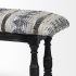 Denison Bench (II - Black Wood Base Woven-Leather Cushion Top)