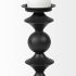 Candelero Table Candle Holder (Small - Black Metal Grooved)