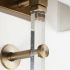 Cantabria Wall Sconce (White Shade Brass & Acrylic)