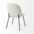 Inala Dining Chair (Set of 2 - White Fabric Seat Black Metal Frame)