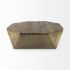 Esagono Coffee Table (Octagonal Double Hinged Solid Wood Top Brass Metal Base)
