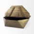 Esagono Coffee Table (Octagonal Double Hinged Solid Wood Top Brass Metal Base)