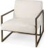 Cream Fabric Seat with Gold Metal Frame