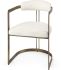 Hollyfield Dining Chair (Cream Fabric & Gold Metal)