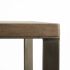 Faye Console Table (Medium Brown Wood with Antique Nickel Metal Base)