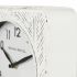 Karl Table Clock (Rustic White Iron Rounded Square)