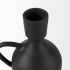 Cyrus Spherical Decorative Vase (Black with Flute)